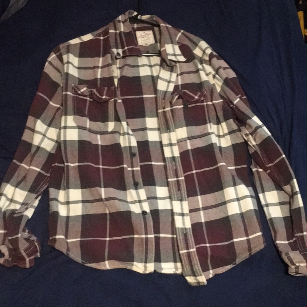 Button down plaid shirt